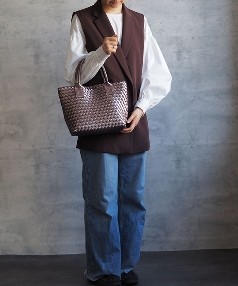 【雑誌掲載】メタリックメッシュトートバッグポーチセット 17-1015